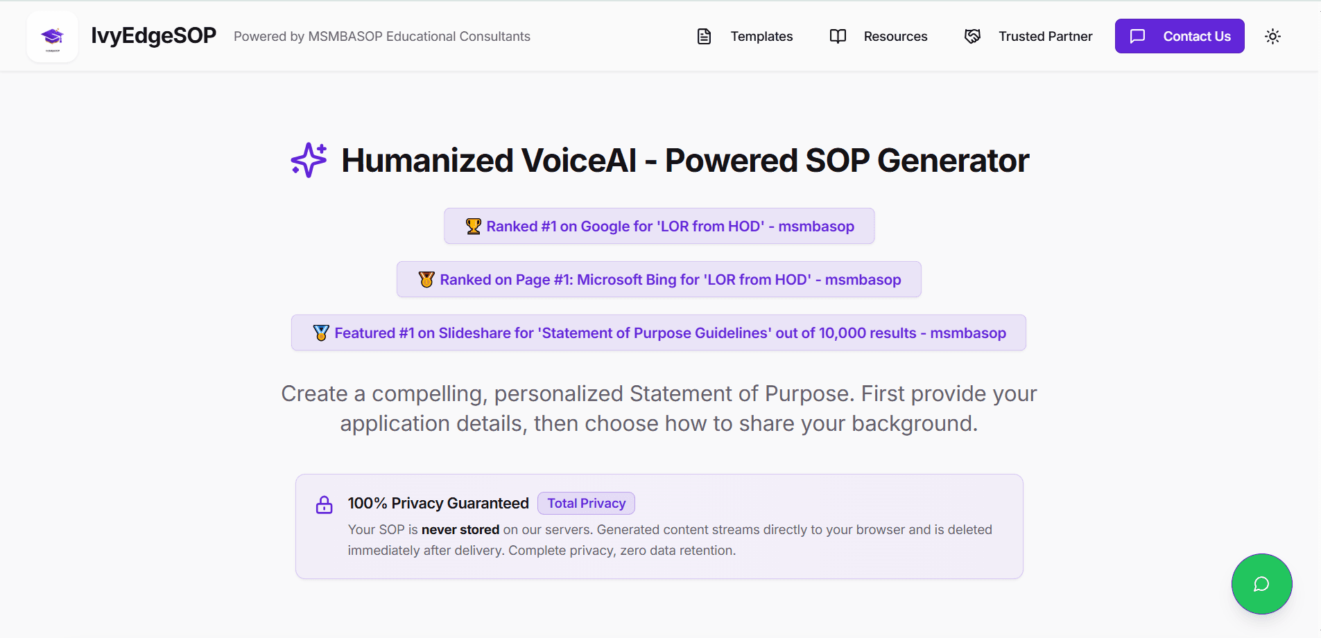 IvyEdgeSOP Revolutionizes SOP Writing for Indian Students with AI - Powered platform