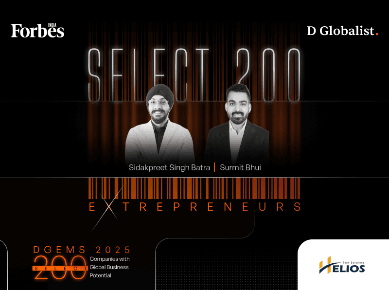 Helious Tech Solutions Earns Forbes India Recognition for Global Success, Securing a Spot in the Exclusive Select 200