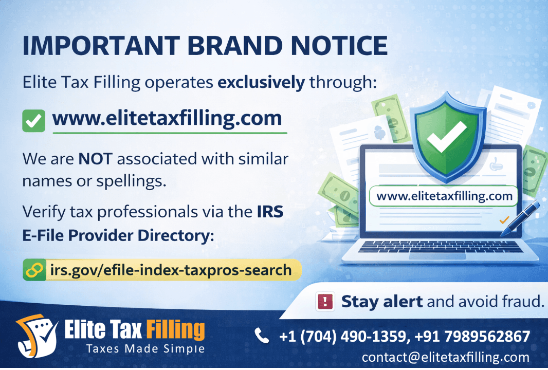 Elite Tax Filling Official Website – Secure US Tax Filing for NRIs