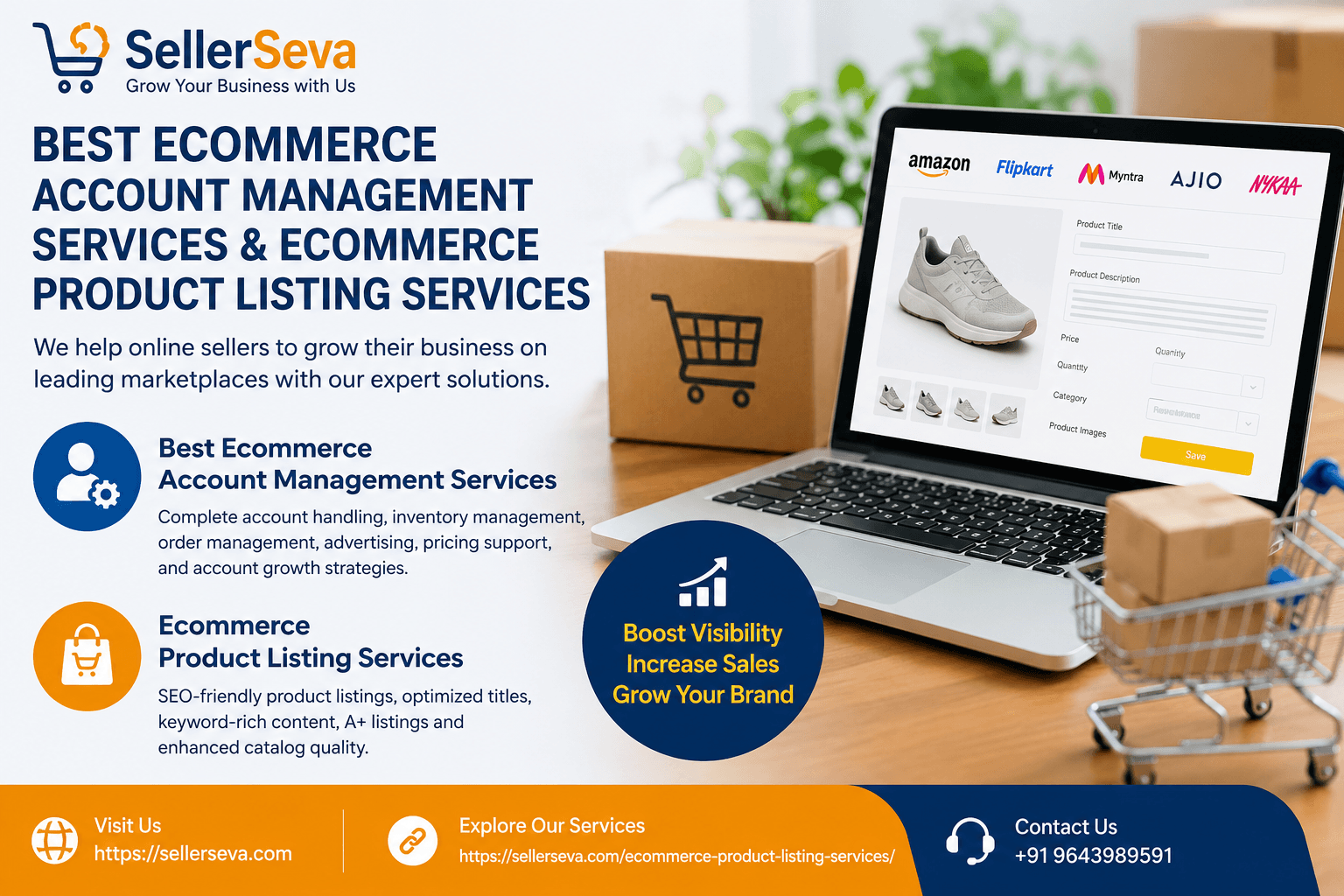 SellerSeva Launches Professional Ecommerce Account Management Services & Product Listing Services for Online Sellers.