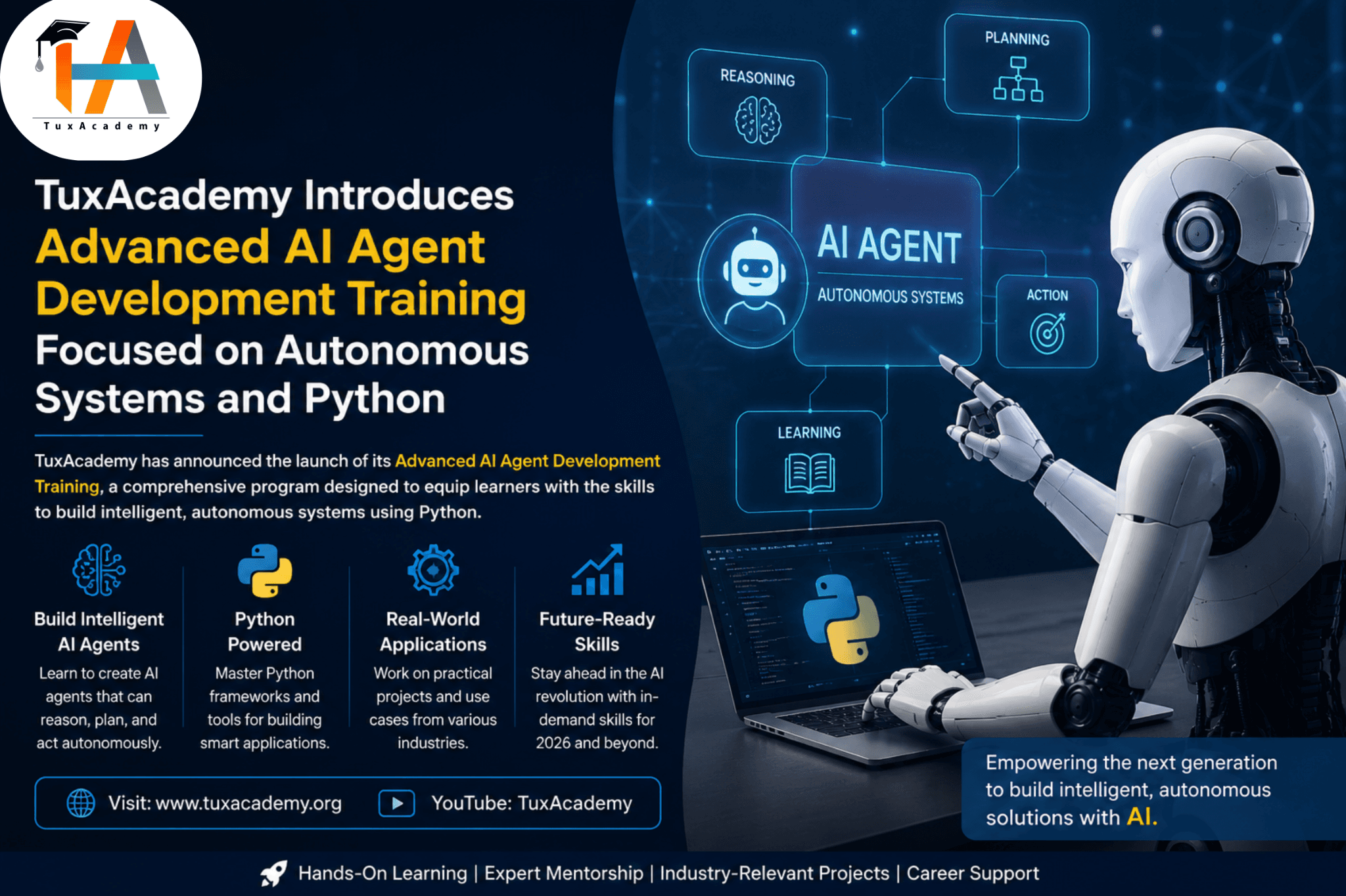 TuxAcademy Introduces Advanced AI Agent Development Training Focused on Autonomous Systems and Python