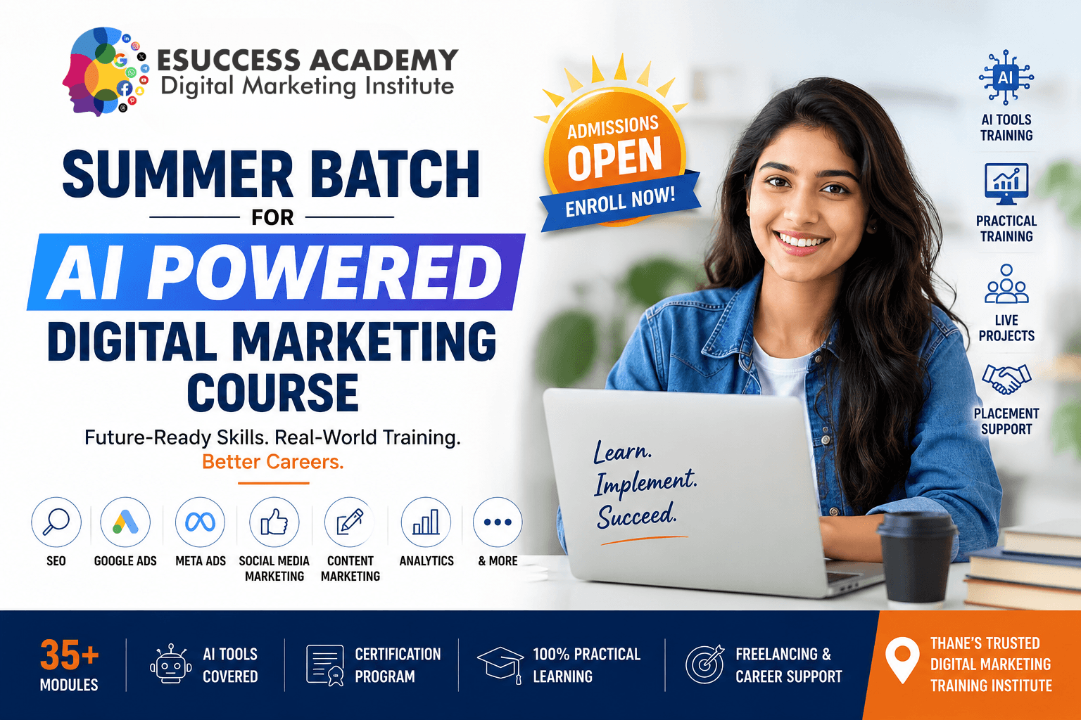 Esuccess Academy Announces Summer Batch for AI-Powered Digital Marketing Course, for Future -Ready Skills