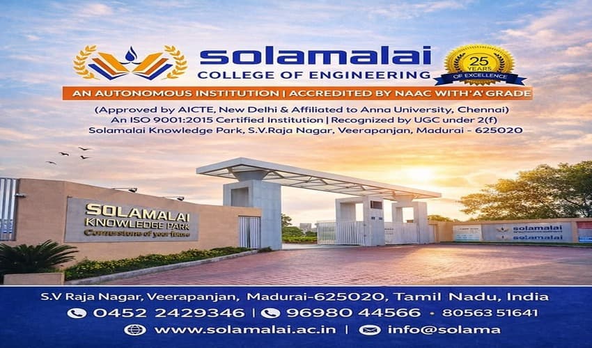 Solamalai College of Engineering Sets New Standards in Career Focused Engineering Education in Madurai