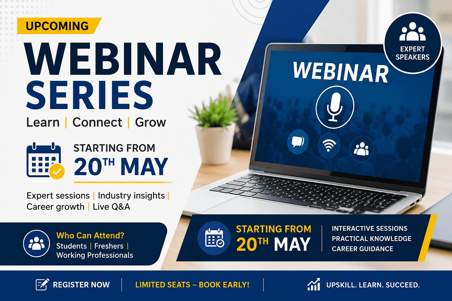 Career Development Webinar Series to Launch on 20th May for Students and Professionals