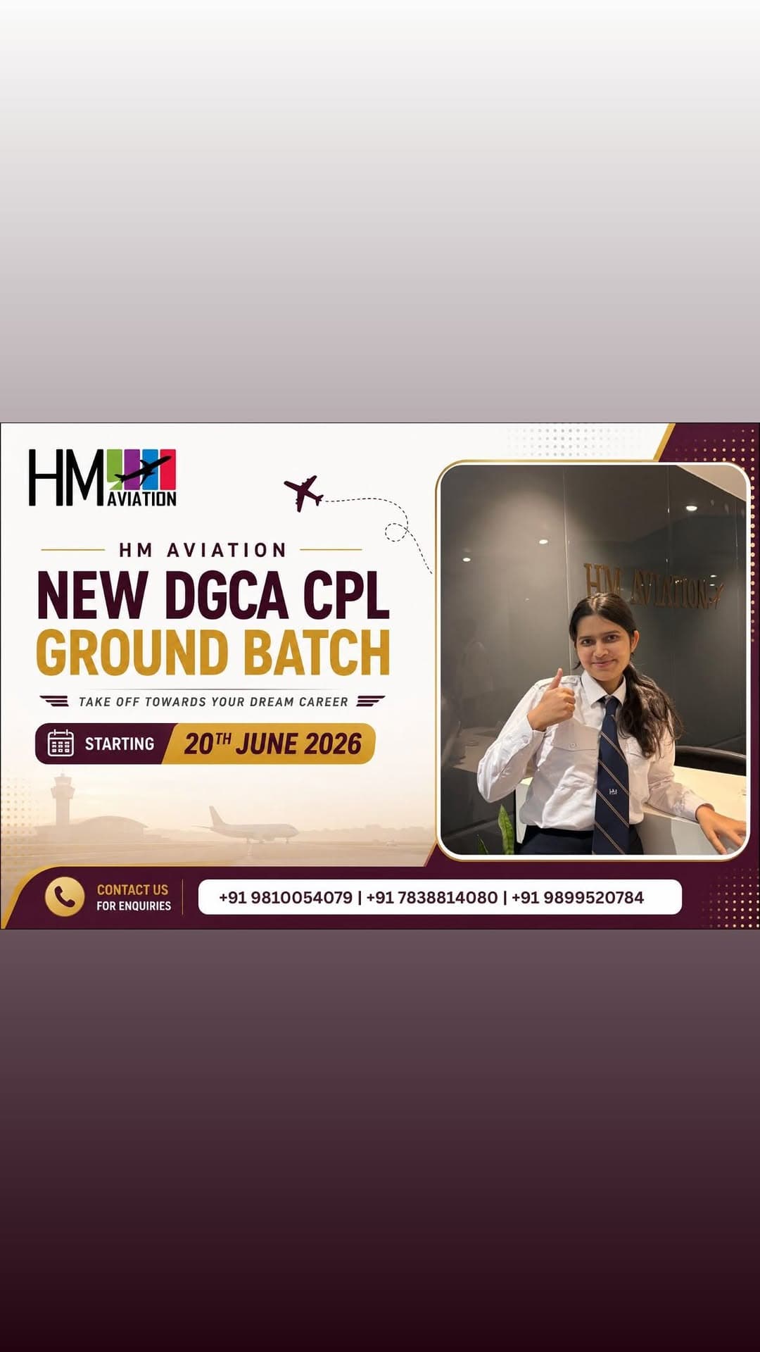 HM Aviation Announces New DGCA CPL Ground Classes Batch Starting from 20 June 2026